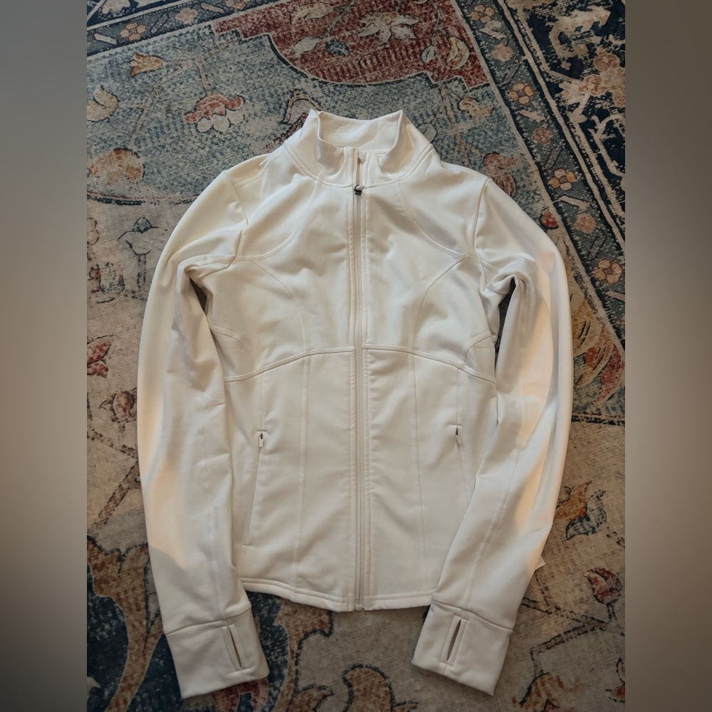 Fabletics White Full-Zip Utility Jacket